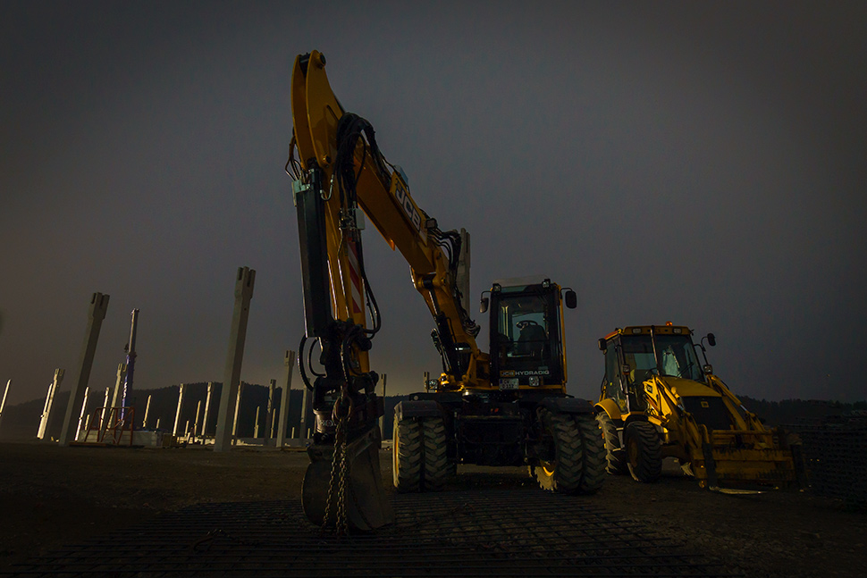 Gewerbegebiet Schroten bei Nacht Gewerbegebiet Schroten bei Nacht